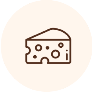 Cheese slice illustration with holes.